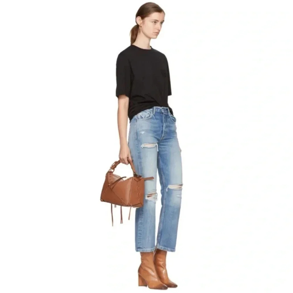 GRLFRND “Linda” wide leg jeans in Golden Girl size 27